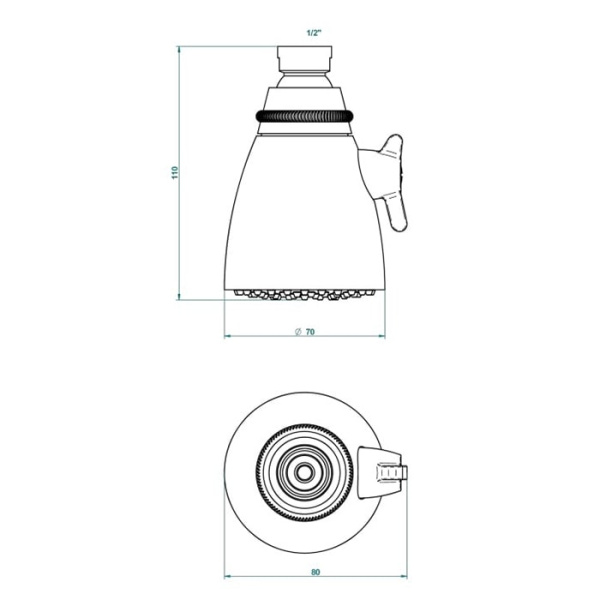 Держатель для душа THG Panthere Cristal clair U6A.A02.82