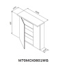 Зеркальный шкаф AM.PM Spirit M70MCX0601WG