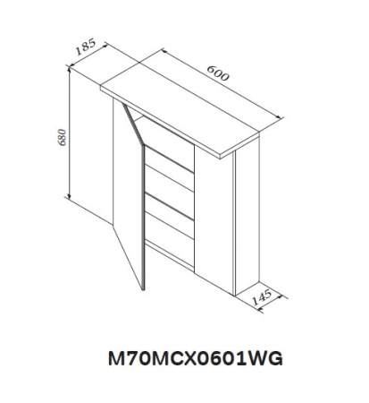 Зеркальный шкаф AM.PM Spirit M70MCX0601WG