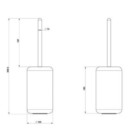 Туалетный ершик Gessi Goccia 38044#031