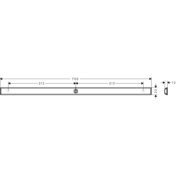Штанга для душа hansgrohe WallStoris 70 27904700 белая матовая