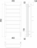 Полотенцесушитель электрический Terminus Евромикс квадро П8 400х850 4670078531247