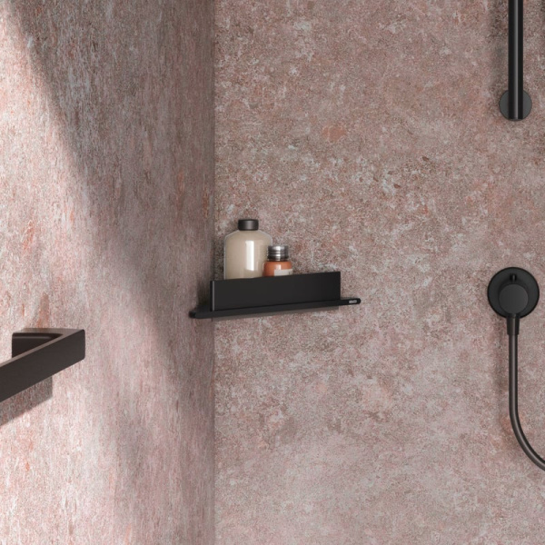 Полочка Keuco Aveno 14657370100 со стеклоочистителем черный матовый