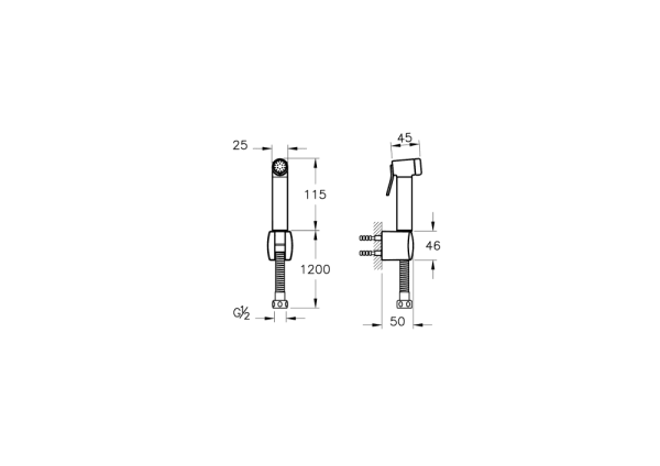 Гигиенический душ Vitra A4574734 никель