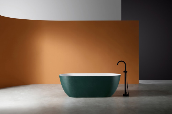 Ванна из искусственного камня Abber Frankfurt 170x75 AM9941MBG темно-зеленый матовый