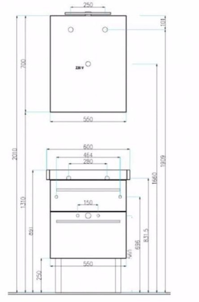 Зеркальный шкаф с подсветкой Villeroy&Boch 2DAY2 A43810E4 (кат A438F1E4) белый глянец