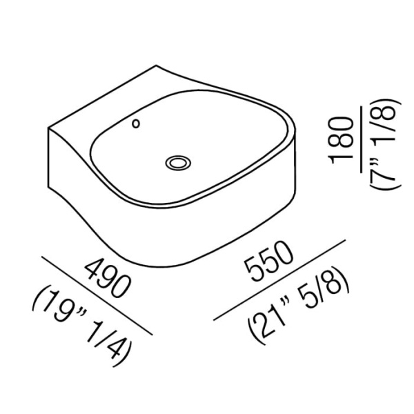 Раковина Agape Pear 55 ACER08950RZG *0