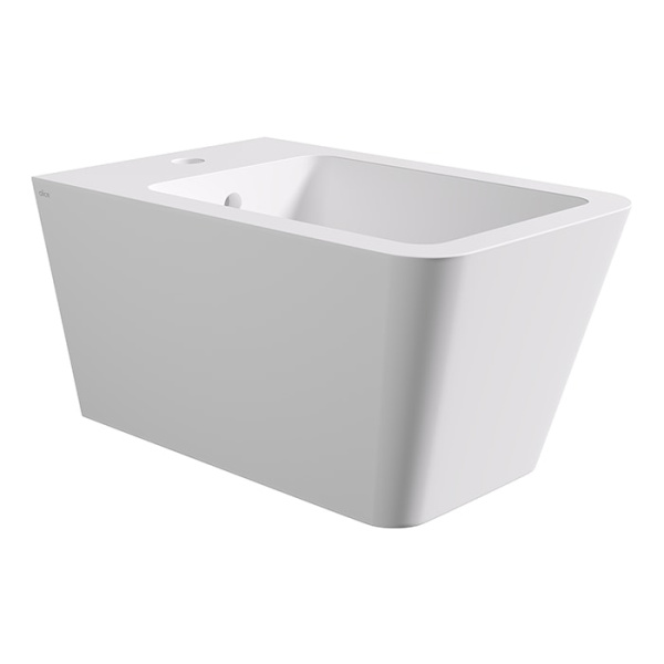 Подвесное биде Alice Hide Square 31220109SET с набором креплений белое глянцевое