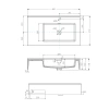 Раковина 80x45 см Акватон Квадро Про 1A734331QA01R