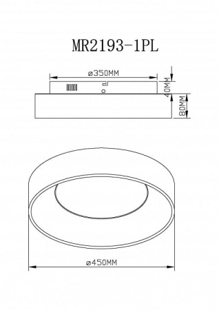 Накладной светильник MyFar Shannon MR2193-1PL
