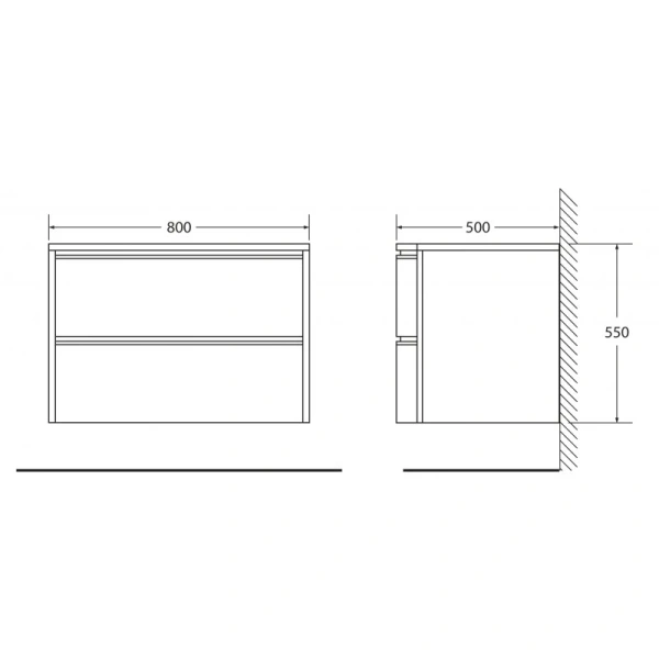 Раковина 80x50 см BelBagno Prospero BB800DVB