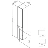 Шкаф-пенал AM.PM Gem M90CHR0306WG белый