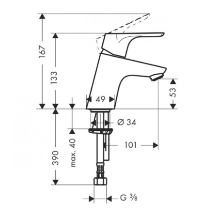 Смеситель для раковины Hansgrohe Focus 31732000