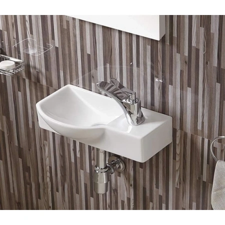 Раковина CeramaLux 7947AL 41x22,5 см L, рукомойник, белый