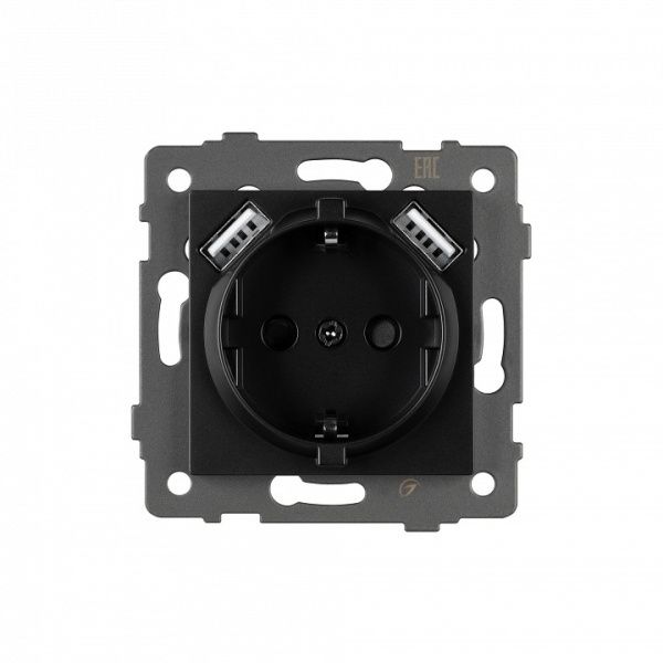 Розетка с заземлением и 2хUSB type A, без рамки Arlight SCT 049819