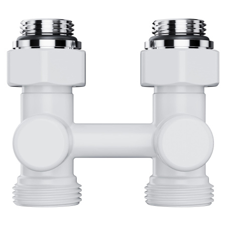 Узел нижнего подключения Royal Thermo Design прямой 1/2"х3/4" EK (белый)