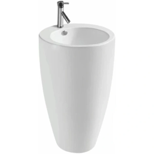 Раковина CeramaLux B133-1 37,5x36 см, напольная, белый