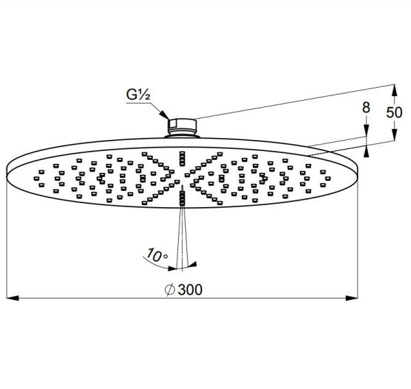 Верхний душ Kludi A-Qa 6433053-00 белый матовый