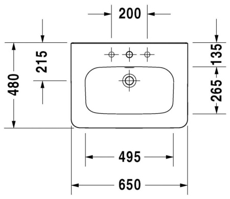 Раковина Duravit DuraStyle 2320650000