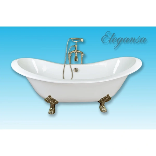 Ванна чугунная Elegansa Taiss Gold Н0000362 182,9x78,5 см, отдельностоящая, белый