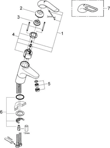 Смеситель для раковины Grohe Euroeco Special 32765000