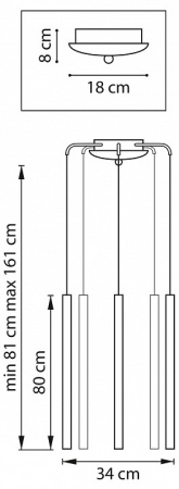 Подвесная люстра Lightstar Tubo L5T747443