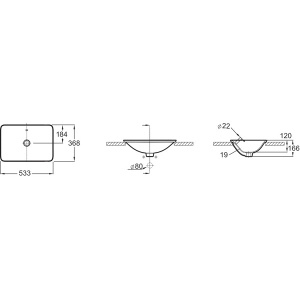 Раковина Jacob Delafon Carillon E96117-0