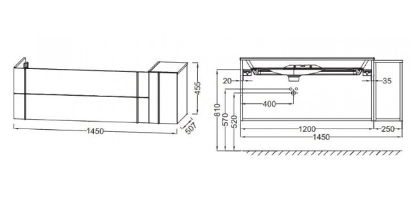 Тумба под раковину 145 см Jacob Delafon Nouvelle Vague EB3038-N18 белый