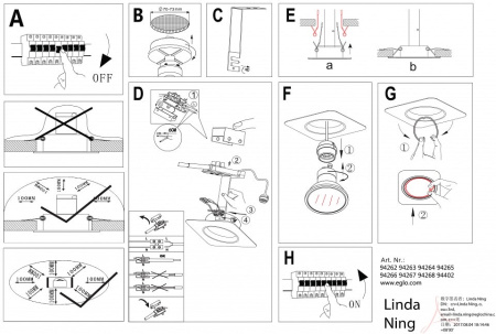 Встраиваемый светильник Eglo Peneto 94264