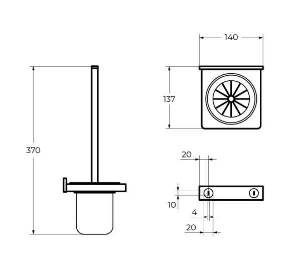 Ершик для туалета Cezares Maxima CZR-F-8923