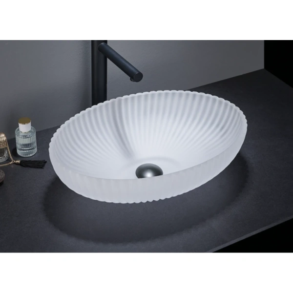 Раковина-чаша CeramaLux GL49-JA 51x35 см, накладная, матовый