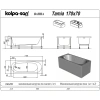 Акриловая ванна Kolpa-San Tamia 900280 170x70 см, белый