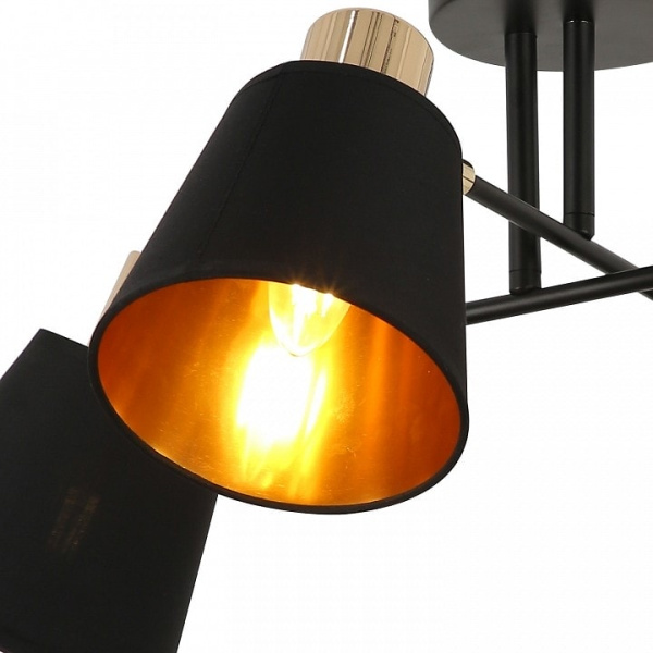 Люстра на штанге ILLUMICO Abelie IL6116-4COU-79 BK GD Abelie
