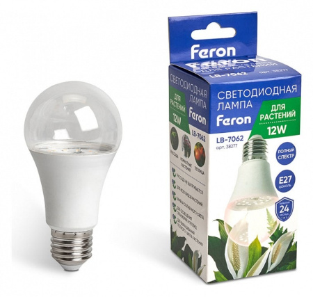 Лампа светодиодная Feron LB-7062 E27 12Вт K 38277