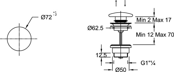 Донный клапан Jacob Delafon E78262-00
