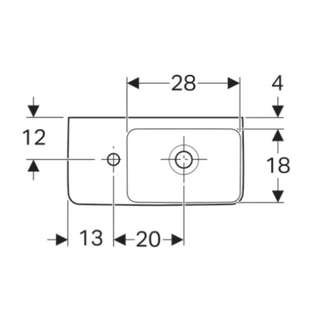 Раковина 50x25 см Geberit Renova Compact 276350000