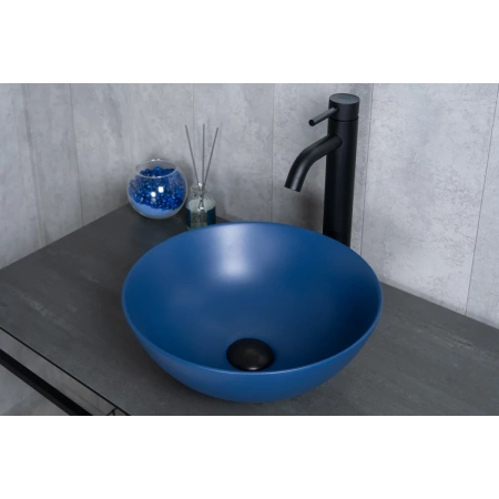 Раковина-чаша GID 9081bum 36x36 см, накладная, синий матовый