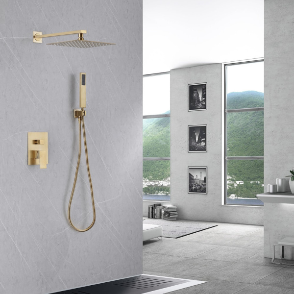 Душевой комплект Abber Daheim AF8219G золото матовое