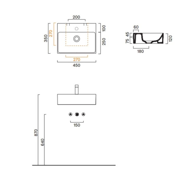 Раковина Catalano Verso 45 0220450001