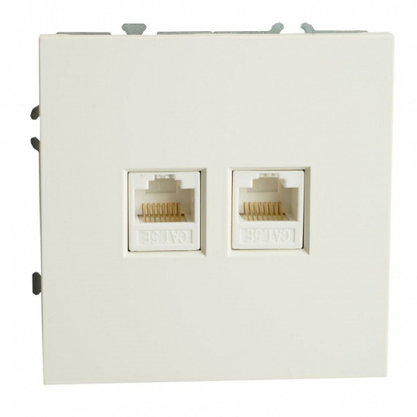 Розетка двойная Ethernet RJ-45 без рамки Stekker Эмили 49874