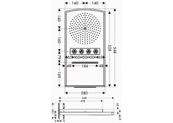 Верхний душ hansgrohe Raindance Rainfall 28411000