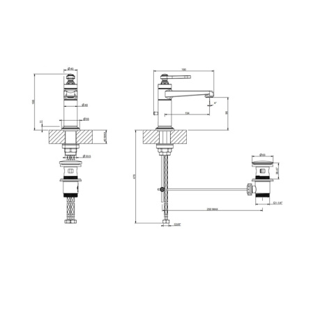Смеситель для раковины Gessi Venti 20 65001#031