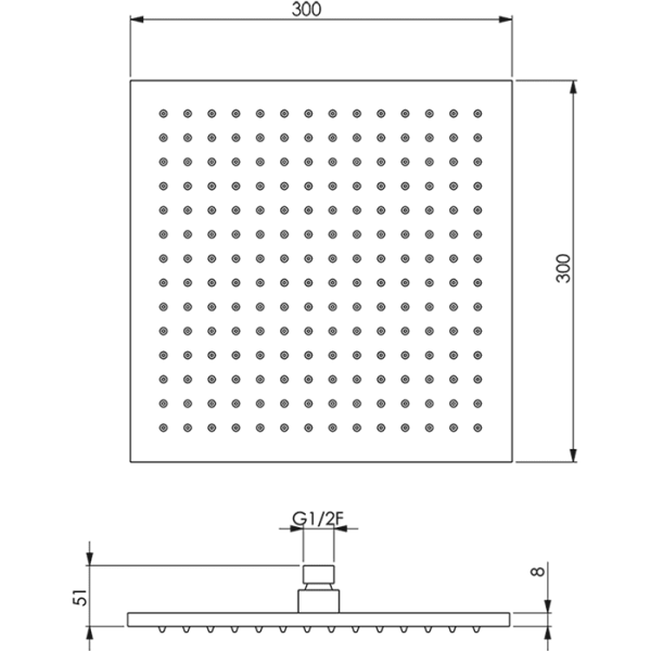 Верхний душ Cisal Shower DS01634021