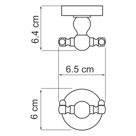 Крючок двойной WasserKRAFT Diemel K-2223D