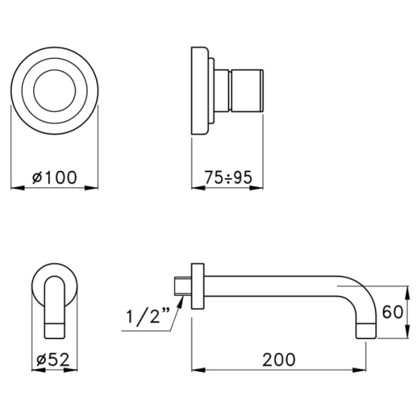Смеситель для раковины Stella Bamboo BT 01413 CR00
