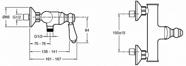 Смеситель для душа Jacob Delafon Louise E24362-CP хром
