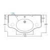 Раковина 110x60 см Globo Paestum PA022.bi*1