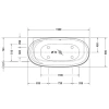 Акриловая ванна 190x90 см Duravit Cape Cod 700364000000000