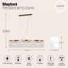 Подвесная люстра Maytoni Dune DIA005PL-06G