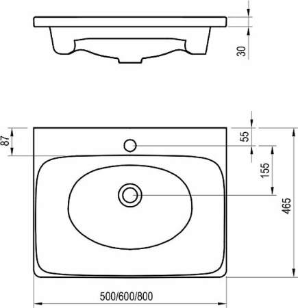 Раковина Ravak Balance 60 XJX01260000